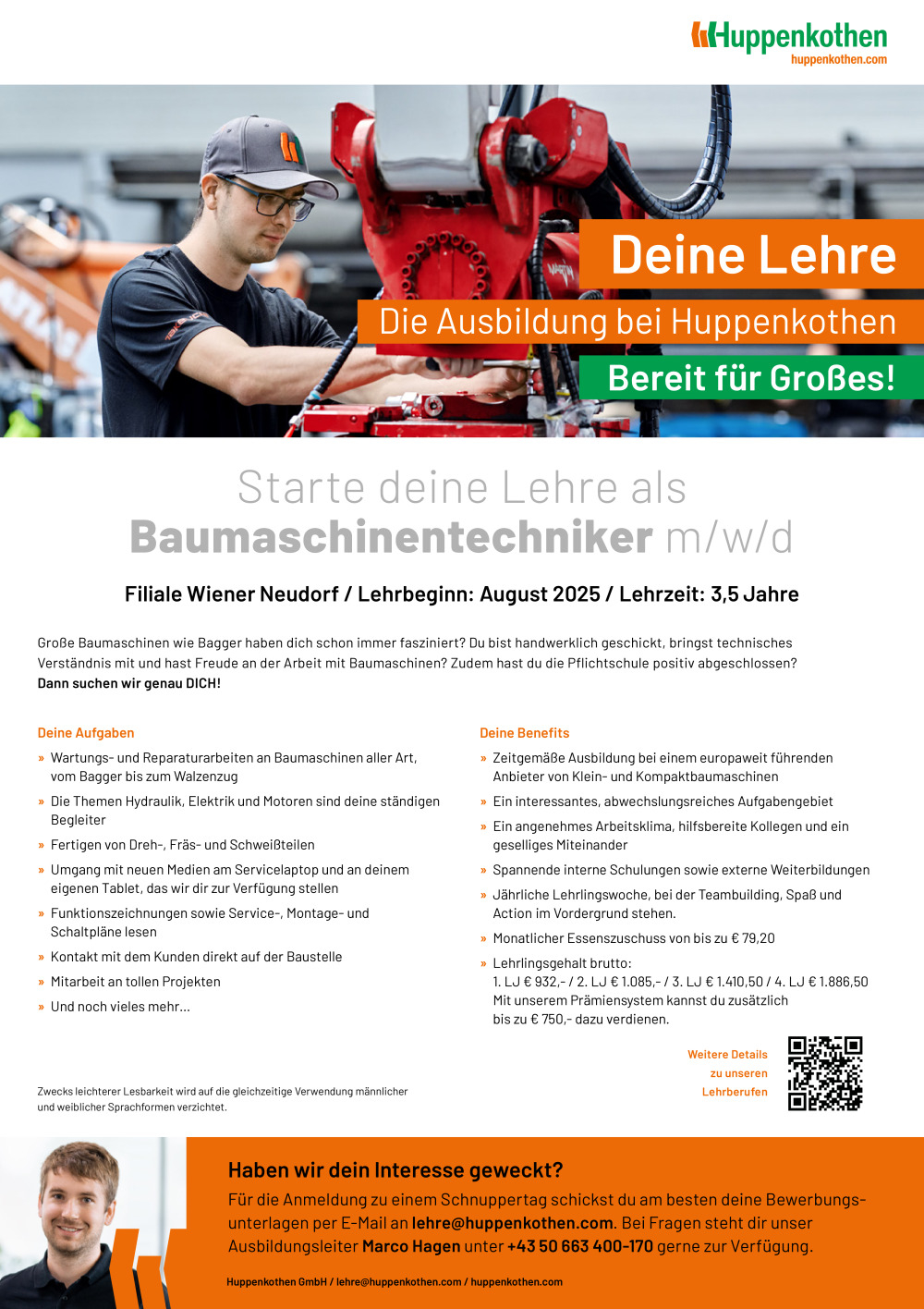 Lehre als Baumaschinentechniker*in